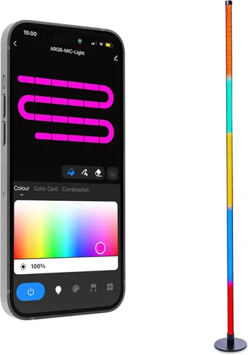 Lytup™ Lámpara de pie inteligente RGB, controlada por Alexa y aplicación, WiFi de 2.4 GHz, control de voz LED con cambio de color, sincronización de