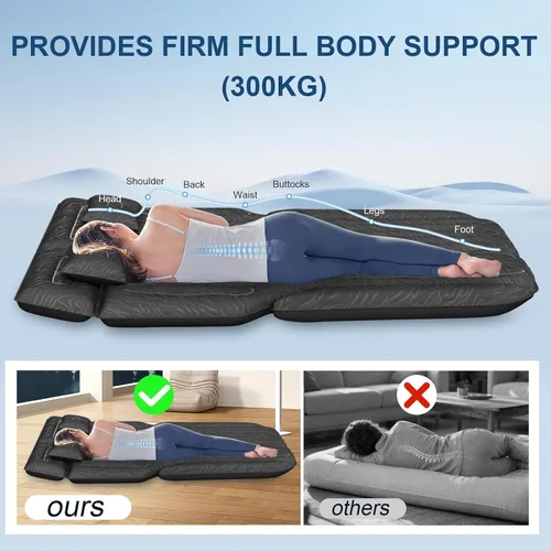 Miniatura 6 de Colchón de aire del coche del asiento trasero: cama inflable de camping de coche SUV para camión furgoneta, almohadilla de dormir gruesa de doble