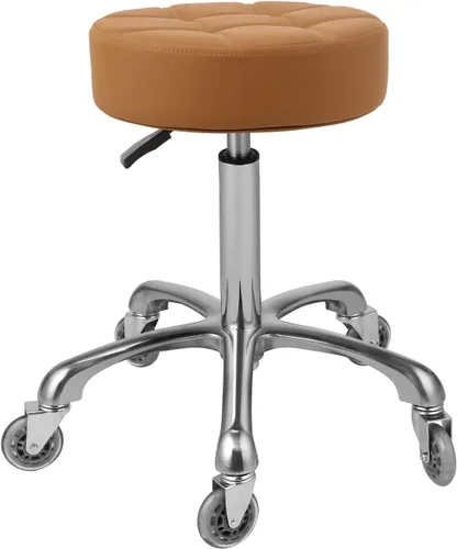 Miniatura 12 de Kaleurrier Taburete giratorio ajustable – Taburetes de peluquería resistentes – Taburetes hidráulicos de trabajo con ruedas para peluquería, salón