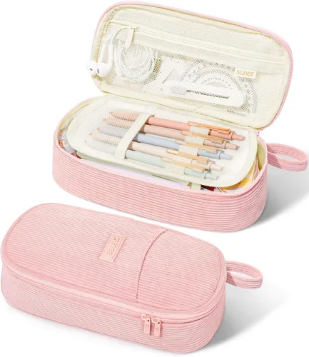 Miniatura 10 de Estuche Lindo para Lápices SUNEE, Funda Estética para Bolígrafos, Bolsa Grande para Lápices de Color con Cremallera, Almacenamiento y Organizador