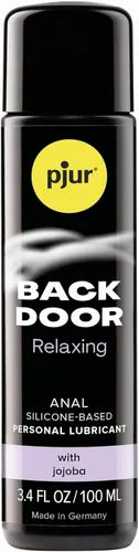 Pjur Puerta Trasera Relajante Lubricante Base de Silicona, Lubricación de Larga Duración con Jojoba, Fórmula Suave para Uso Sensible - 100ml / 3.4 oz