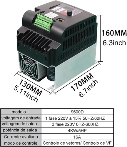 Miniatura 6 de for 380V/220V 2.2KW 11KW Economical VFD Variable Frequency Drive Converter Inverter Motor Speed Controller(11KW(15HP),220V)