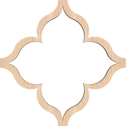 Miniatura 4 de 7 3/8 pulgadas de ancho x 7 3/8 pulgadas de alto x 3/8 pulgadas de alto, paneles de pared de madera con calado decorativo extra pequeño, roble rojo