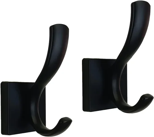 Black Coats - Ganchos para toallas, bata, ropa, abrigos, ganchos resistentes para montaje en pared para baño, dormitorio, cocina, piscina, garaje,
