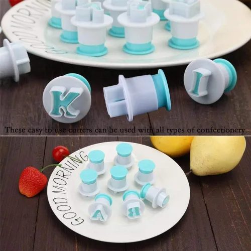 Miniatura 8 de BENBO - Juego de moldes para tartas con números de letras del alfabeto, 36 piezas para fondant, azúcar, manualidades, sello de galletas, impresión