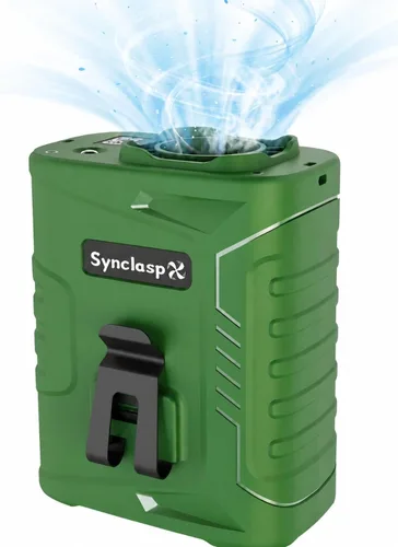 Miniatura 15 de Ventilador de cintura, ventilador recargable de clip de cinturón de 10000 mAh, flujo de aire turbo de 59 pies/s, 18500 rpm, 6 velocidades, hasta 35