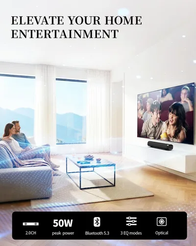 Miniatura 2 de Barra de sonido para Smart TV, Barra de sonido, Barra de sonido Bluetooth, con Óptico/AUX/HD ARC, Altavoces de Sonido Envolvente, Sistema de Sonido