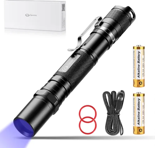Miniatura 9 de Linterna de luz negra de 365 nm con salida de alta potencia, haz puro para luz de curación de pegamento UV, brillo fluorescente de roca y mineral