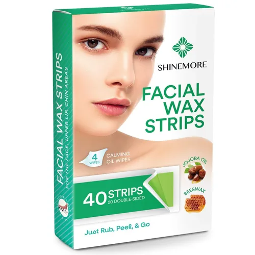 Miniatura 7 de ShineMore Tiras de Cera Facial para Depilación - Hipoalergénica para Todos los Tipos de Piel - Suave y de Acción Rápida para Rostro, Cejas, Labio