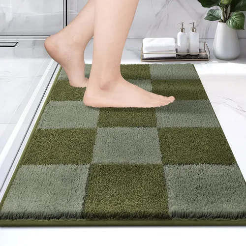 Miniatura 20 de PURRUGS Alfombra de baño antideslizante lavable a máquina 20 x 30 pulgadas, tapete de baño súper absorbente y de secado rápido, alfombra de baño