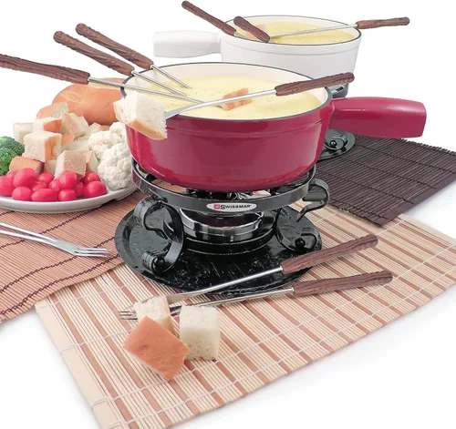 Miniatura 2 de Swissmar Sierra - Juego de fondue de hierro fundido, 1.6 cuartos de galón / 1.6 litros, perfecto para fondues de carne, queso y chocolate, ideal