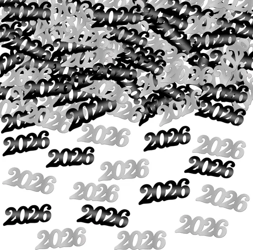 Miniatura 8 de KatchOn, Confeti de graduación negro brillante 2026 – Paquete de 500 Confeti de graduación 2026 decoraciones de graduación 2026 Decoraciones