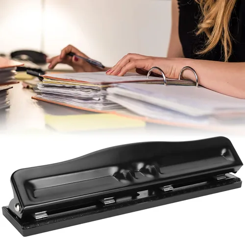 Miniatura 5 de Oumefar Perforadora de agujero ajustable de 4 agujeros, perforadora de metal perforadora manual de oficina para el hogar, oficina, manualidades