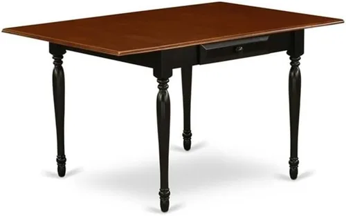 Miniatura 3 de East West Furniture MZAV3-BCH-W - Juego de comedor de 3 piezas para espacios pequeños que contiene una mesa de comedor rectangular con gotas y 2