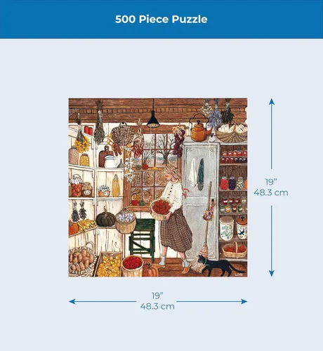 Miniatura 4 de New York Puzzle Company - Loré Pemberton Winter Stores - Rompecabezas de 500 piezas para noches de juego familiares por Loré Pemberton Tiendas