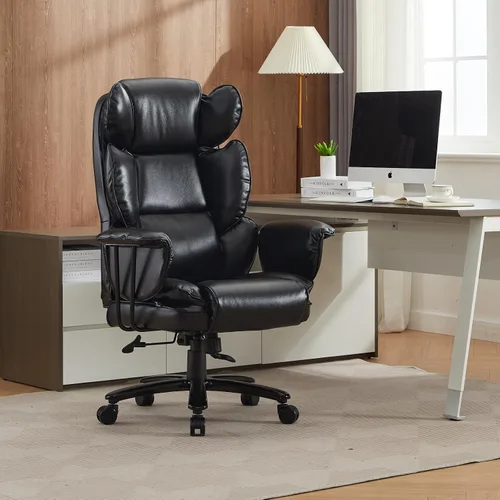 Miniatura 2 de Vigosit Silla de oficina grande y alta, asiento ancho de 500 libras, ergonómica con soporte lumbar para aliviar el dolor de espalda baja, silla