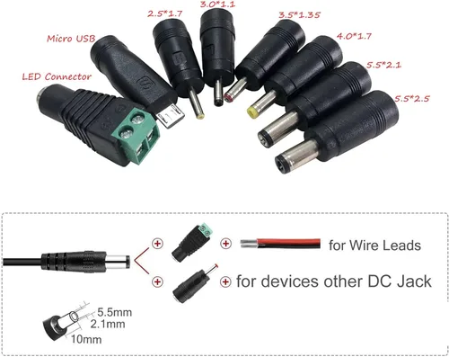 Miniatura 6 de Adaptador de fuente de alimentación DC 1A 5W Interruptor transformador AC 110V/220V a DC 5V 1A Convertidor de conmutación Controlador LED para luz
