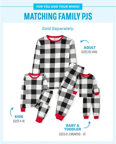 Miniatura 10 de The Children's Place Family Matching, Plaid Waffle 2 Piece Pajama Sets