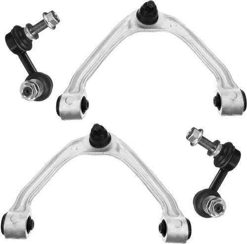 Miniatura 212 de Detroit Axle - Brazos de control superiores traseros para Chrysler 300 Dodge Challenger Charger Magnum, reemplazo del conjunto de brazos de control