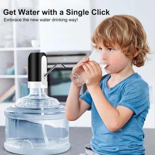 Miniatura 7 de Bomba de agua universal para botella de 5 galones, dispensador de agua eléctrico, bomba de agua automática portátil con interruptor y carga USB