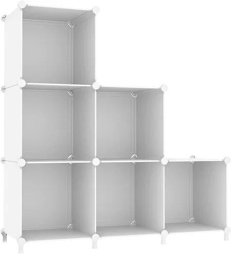 AWTATOS Organizador de Almacenamiento en Cubos, Estantes de Cubos de Almacenamiento Estantería, 6 Cubos Organizadores de Closet y Almacenamiento,
