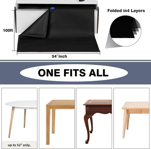 Miniatura 221 de Rollo de plástico para cubierta de mesa color verde manzana, 40 pulgadas x 100 pies, rollo de plástico resistente para cubierta de mesa de banquetes