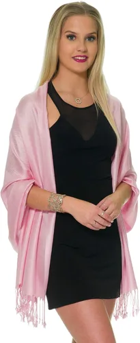 Miniatura 55 de Pashminas, chales y mantones para usar con vestidos de noche y en bodas, grandes y suaves