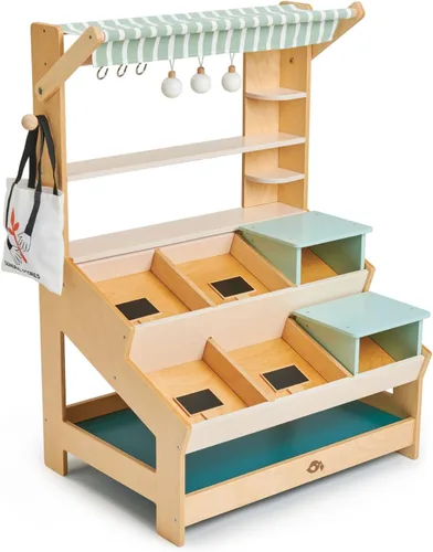 Tender Leaf Toys - General Stores - Juego de juguetes para niños - Hermoso puesto de mercado con estantes juego de simulación para niños mayores de
