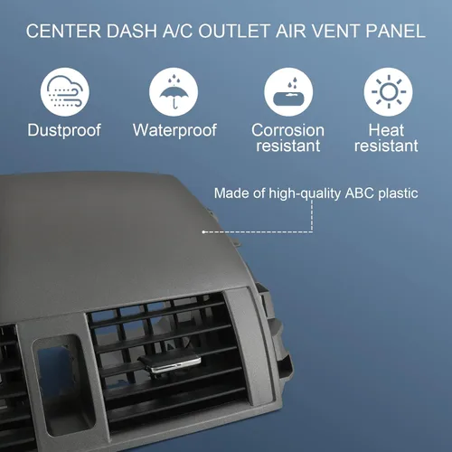 Miniatura 2 de DICMIC Panel de ventilación de salida de aire acondicionado para tablero central compatible con Toyota Corolla 2008-2013 Reemplazo # 55663-02060