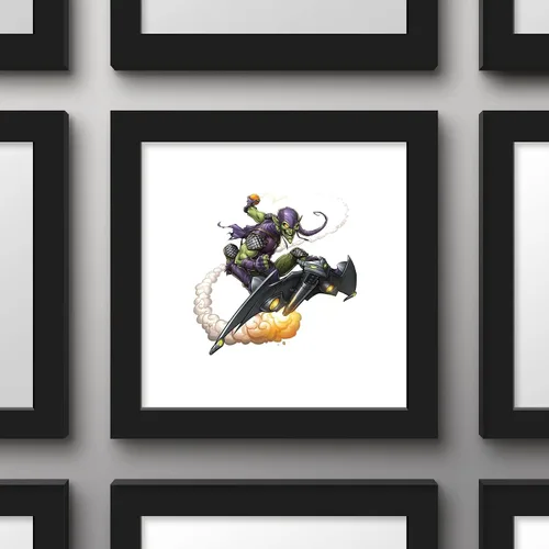 Miniatura 3 de Trends International Gallery Pops Marvel Comics Spider-Man - Póster de pared de duende verde, 12 x 12 pulgadas, versión enmarcada en negro
