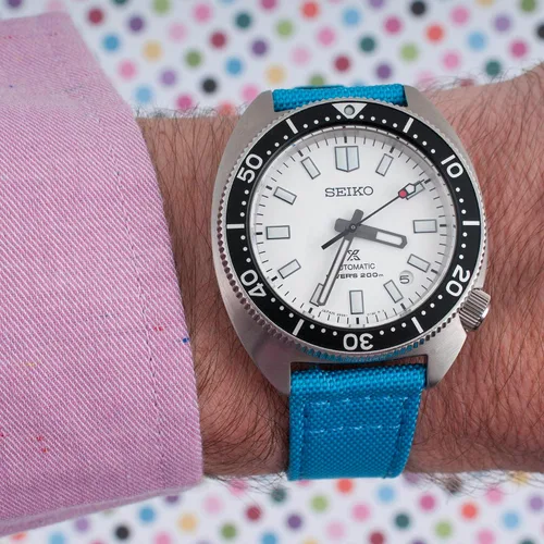 Miniatura 33 de StrapHabit Correa de reloj de liberación rápida, correa de reloj de tela de vela, dos longitudes, correa de reloj de piel de nailon, 0.748 in, 0.787