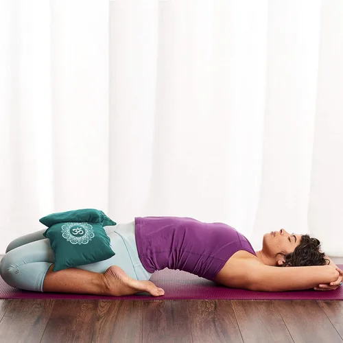 Miniatura 2 de Bolsa de arena para yoga, algodón sin relleno, para pesas de yoga y entrenamiento de resistencia, tamaño: 7.5 x 17 pulgadas Verde