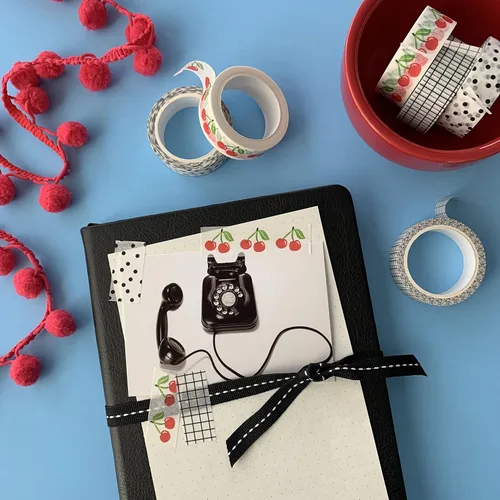 Miniatura 8 de ZYNSHE - Juego de 12 rollos de cinta adhesiva washi de 15 mm de ancho, cinta decorativa linda para diario, álbum de recortes, manualidades, bullet