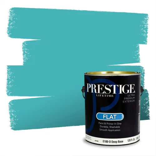 Miniatura 112 de Pintura Exterior + imprimación PRESTIGE, todo-en-uno, 1 galón, acabado mate, color comparable al Valspar* Royal Gray* VS151-Gris real