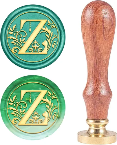 Miniatura 32 de Sello de cera inicial S CRASPIRE, sello de cera de letra alfabética vintage, sello de cera medieval de hojas de olivo clásico de 25 mm, cabeza
