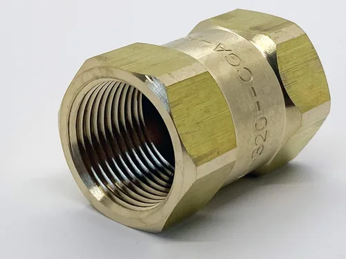Miniatura 3 de Preece Precision Latón macizo de una pieza compacto CGA 320 dióxido de carbono Co2 tanque a CGA 580 Nitrógeno Argon Regulador Adaptador