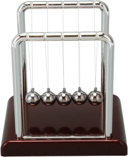 Miniatura 8 de Péndulo de equilibrio oscilante, cuentas grandes, bolitas de equilibrio de cuna, juguetes de escritorio, hierro forjado, ciencia física, péndulo
