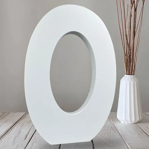 Miniatura 10 de AOCEAN Números de madera blanca de 10 pulgadas, número de madera sin terminar para pared, números decorativos de pie, rebanadas, decoración de Dos