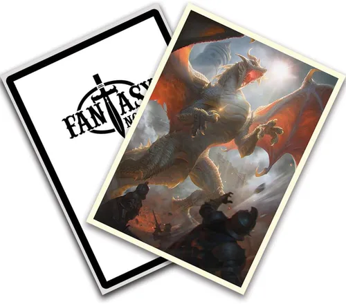 Miniatura 2 de Fantasy North - Argalon - El Protector - Serie Dragón - 100 fundas para cartas TCG mate texturizadas - Se adapta a Magic MTG Commander Pokemon
