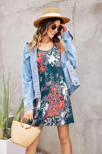 Miniatura 4 de Ekouaer - Camisón sin mangas con espalda cruzada para mujer