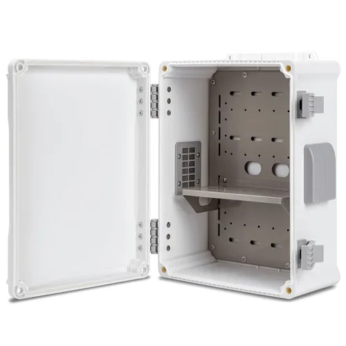 Miniatura 24 de Namunanee - Caja de conexiones eléctricas para exterior, recinto resistente al agua de ABS con panel de montaje interno y tapa con bisagras, 9.2" H