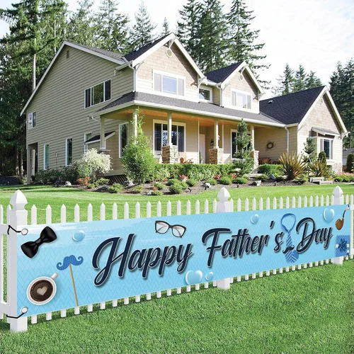 Miniatura 9 de KatchOn, Cartel de feliz día del padre – XL, 120 x 20 pulgadas Cartel de feliz día del padre, decoraciones del día del padre para fiesta, telón