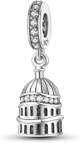 Miniatura 99 de Pandach Dijes colgantes de plata de ley 925 para pulseras y collares, dijes colgantes de Madonna con cuentas de girasol, joyería para mujer