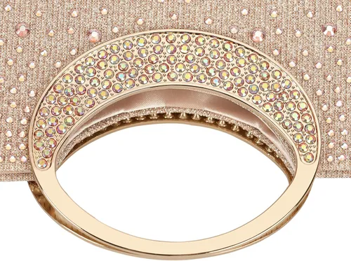 Miniatura 35 de Dexmay - Bolso de mano con diamantes de imitación con asa de cristal para boda, fiesta, elegante bolso de mano para mujer