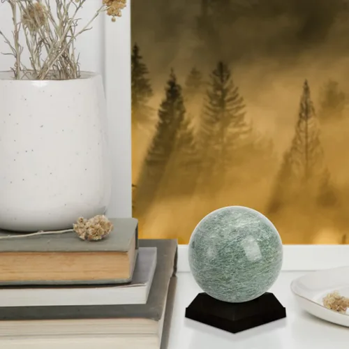 Miniatura 6 de Lyellfe Juego de 4 bolas Baoding de piedra de mármol, bolas de meditación de 2 pulgadas con caja, pelota de masaje de ejercicio de salud china