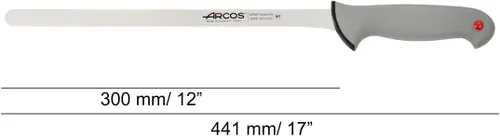 Miniatura 2 de ARCOS Cuchillo para rebanar/cuchillo jamón de acero inoxidable nitrum de 12 pulgadas y hoja de 11.811 in. Mango ergonómico POM de polioximetileno.