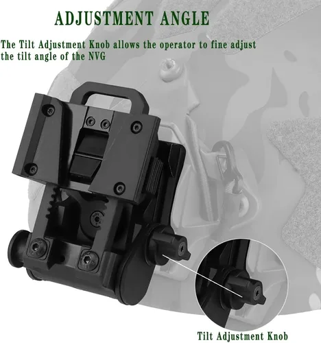 Miniatura 3 de Casco táctico L4G24 NVG Base Mount, soporte NVG, soporte de visión nocturna de gafas para PVS15, PVS18, GPNVG18 BK