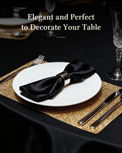 Miniatura 4 de BESTVIP Manteles redondos de poliéster de 60 pulgadas Se adapta a mesas de 20 a 48 pulgadas Funda decorativa lavable de tela para restaurantes