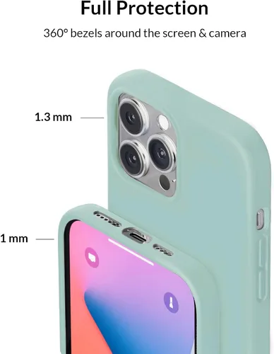 Miniatura 3 de VELVET CAVIAR Funda compatible con iPhone 14 Pro Max MagSafe de silicona verde, forro protector de microfibra, probada en caídas de 6 pies, bonitas