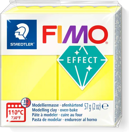 Miniatura 11 de STAEDTLER 8010-501 FIMO Effect - Arcilla de modelado de polímero endurecedor en horno - Verde neón (2.01 oz)